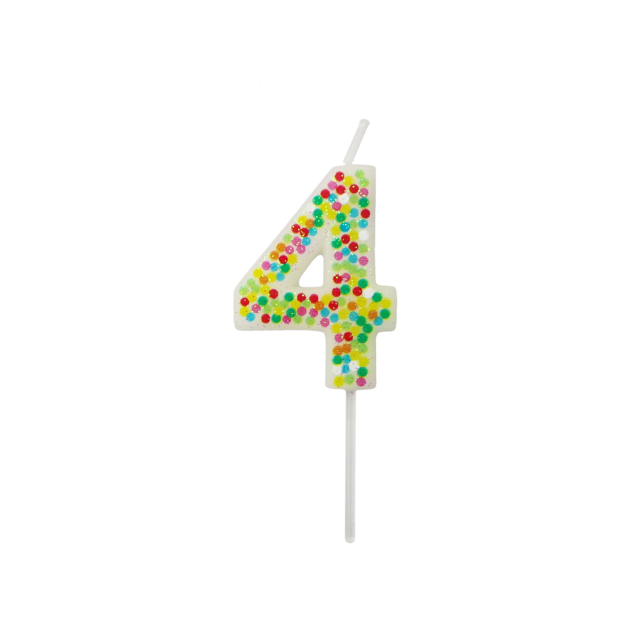 12 Pack: Confetti Number Birthday Candle by Celebrate It™